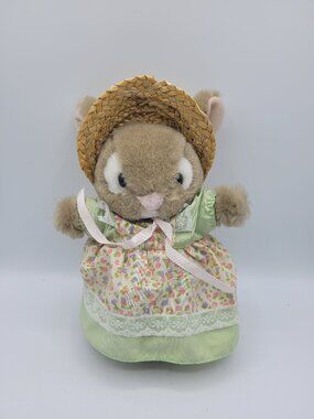 VTG Jerry Pet Jerry Elsner 9in Easter Bunny Rabbit In Dress Plush